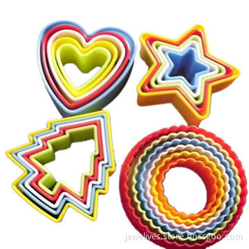 5-piece Plastic Cookie Cutter in Different Shapes